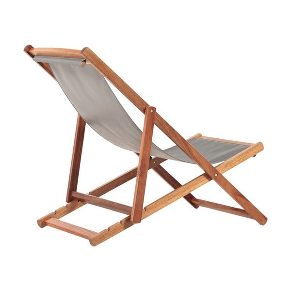 Șezlong de grădină gri/în culoare naturală din lemn masiv Dionysus – Bonami Essentials-image-4