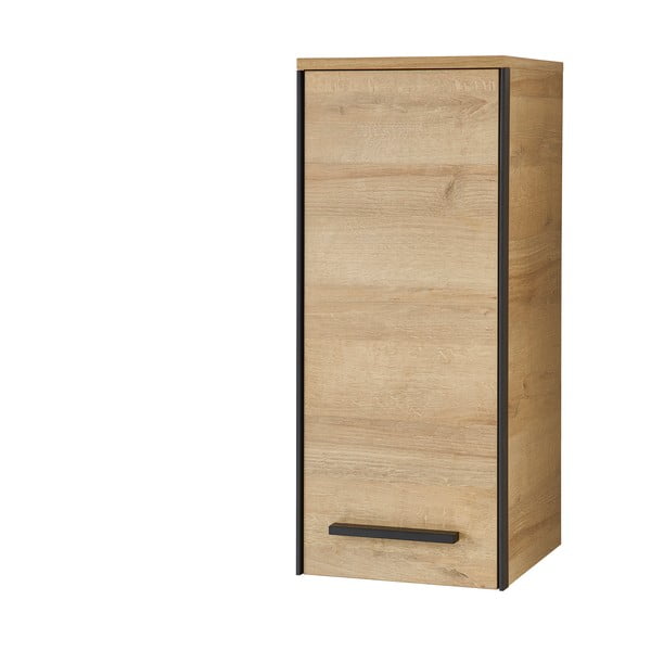 Dulap de baie în culoare naturală suspendat cu aspect de lemn de stejar 70x30 cm Quickset 395 – Pelipal