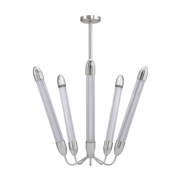 Lustră argintie din oțel cu abajur din sticlă ø 86 cm Lemon Squeeze – UMAGE