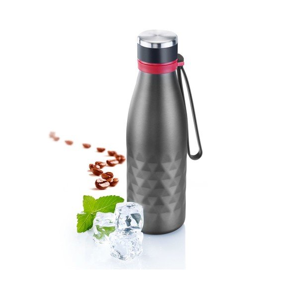 Sticlă gri de călătorie din silicon și  oțel inoxidabil 550 ml Viva – Westmark-image-4