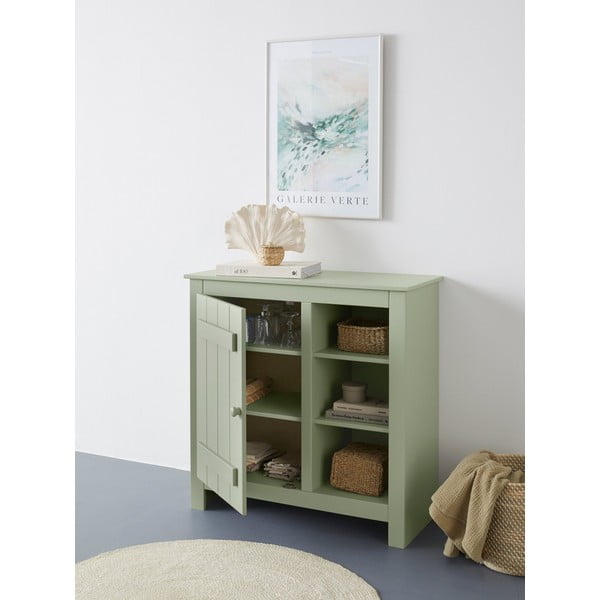 Dulap verde deschis din lemn de pin 90x90 cm Bertram – Støraa-image-1