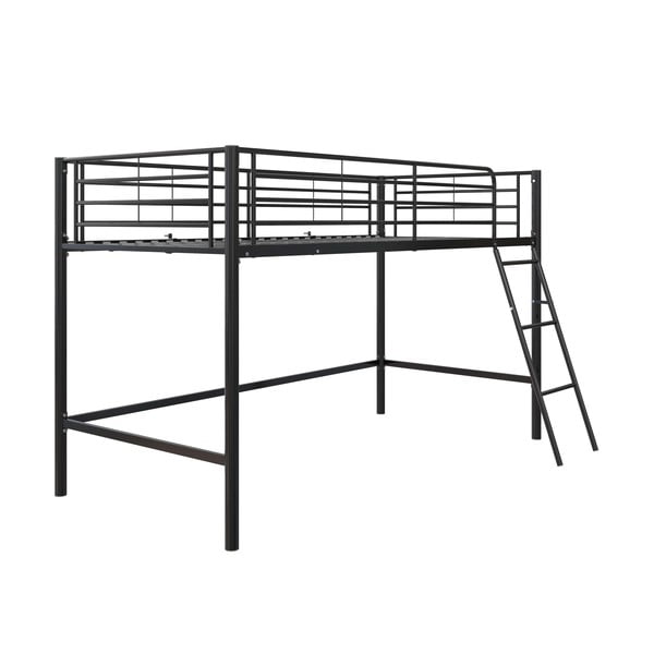 Pat pentru copii  negru înalt 90x200 cm Jodie – Støraa