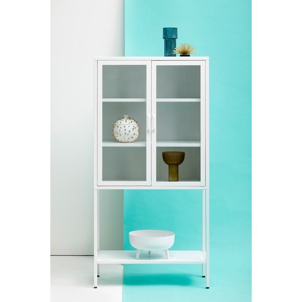 Vitrină albă din oțel 75x150x35 cm Acier – Premier Housewares-image-1