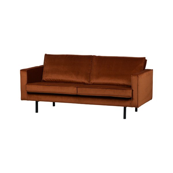 Canapea cu husă din catifea BePureHome Rodeo, portocaliu, 190 cm-image-2