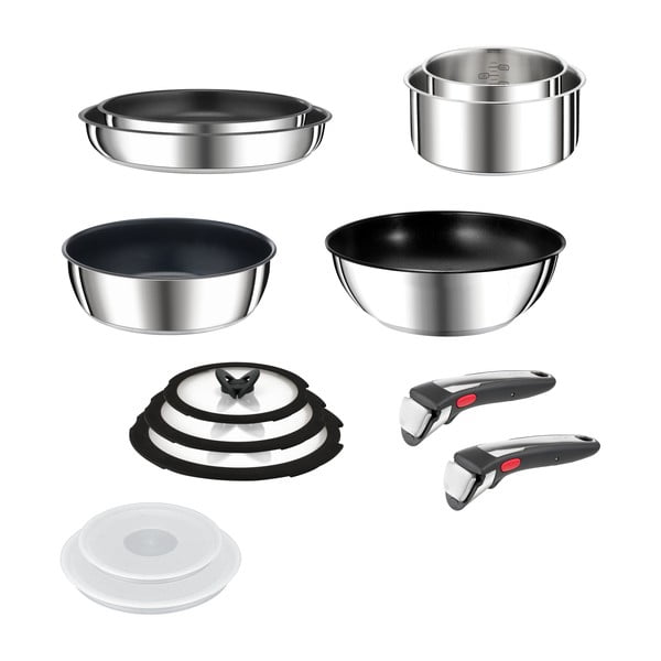 Set de vase pentru gătit 13 buc. din oțel inoxidabil INGENIO Preference ON L9749432 – Tefal-image-2