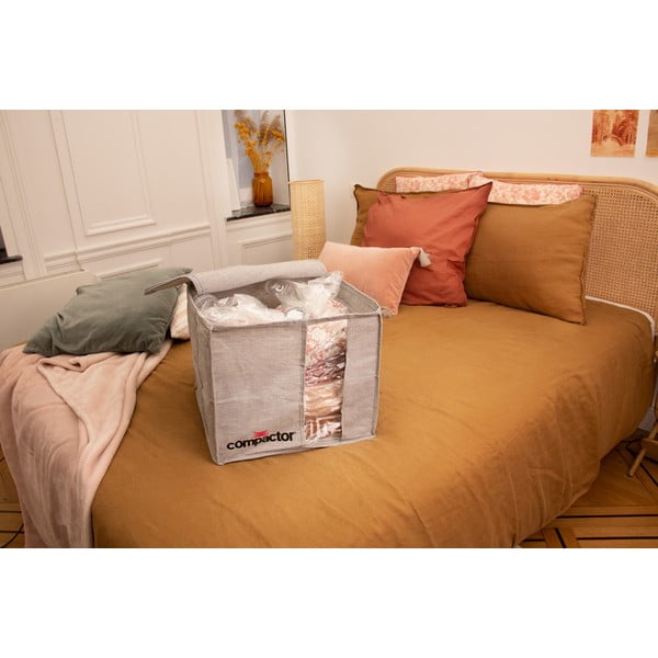 Cutie de depozitare cu vacuum Compactor Oxford, 125 l, gri-image-1