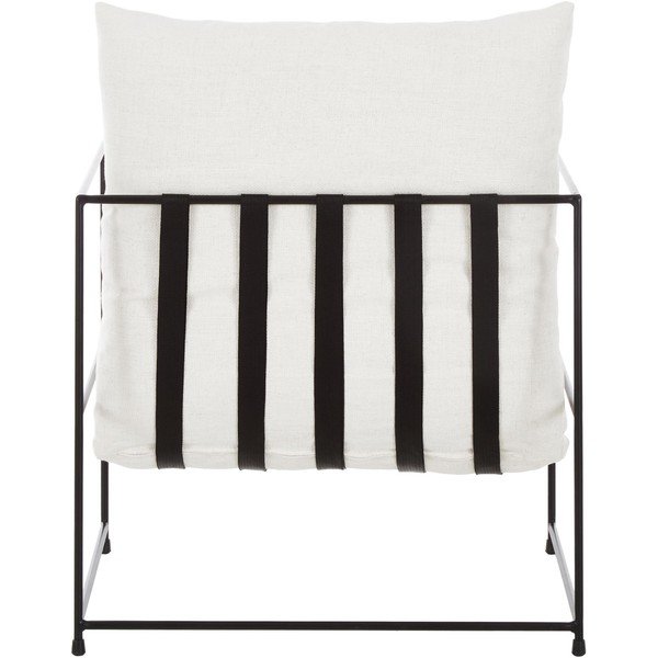 Fotoliu alb cu structură metalică Wayne - Westwing Collection-image-1