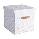 Cutie de depozitare Bigso Box of Sweden Logan, auriu-alb