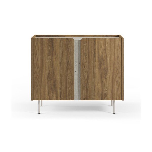 Dulap în culoare naturală cu aspect de lemn de stejar 100x82,5x40 cm Lucile – Marckeric