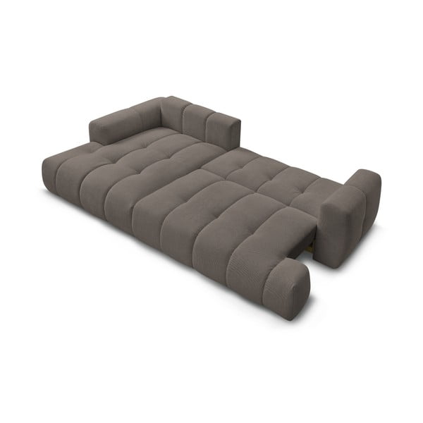 Colțar taupe extensibil/cu spațiu de depozitare (cu colț pe partea stângă/cu șezlong) Fuji – Bobochic Paris-image-4