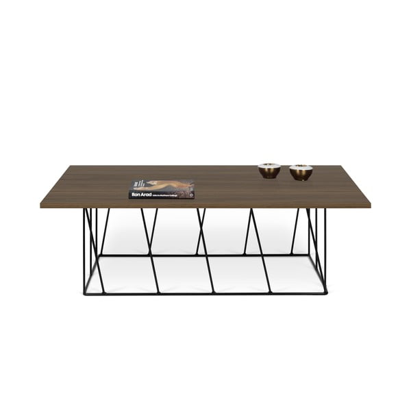 Masă cafea cu blat în decor de nuc și picioare negre TemaHome Helix-image-2