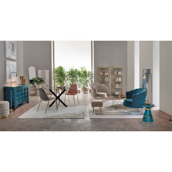 Bibliotecă aurie din oțel 68x172,5x28 cm Elenor – Bizzotto-image-3