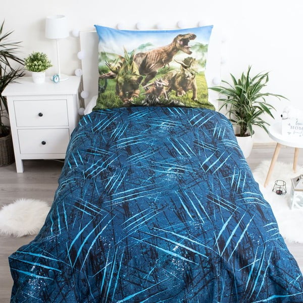 Lenjerie de pat pentru copii din bumbac pentru pat de o persoană 140x200 cm Jurassic World – Jerry Fabrics-image-2