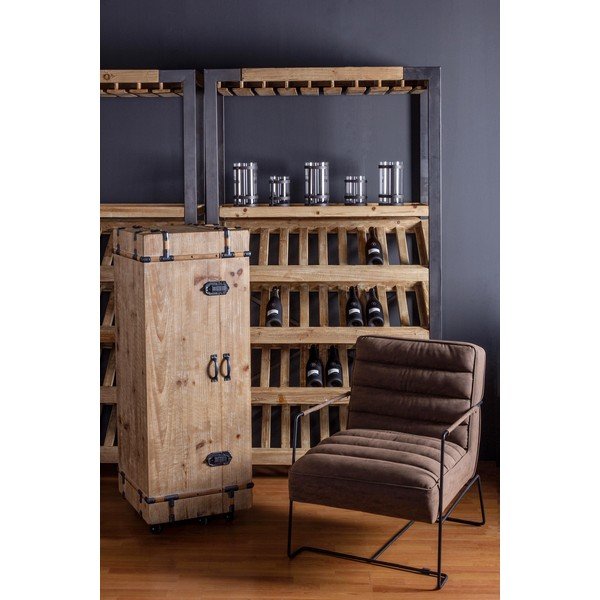 Fotoliu maro cu tapițerie din imitație de piele Brianna – Bizzotto-image-1