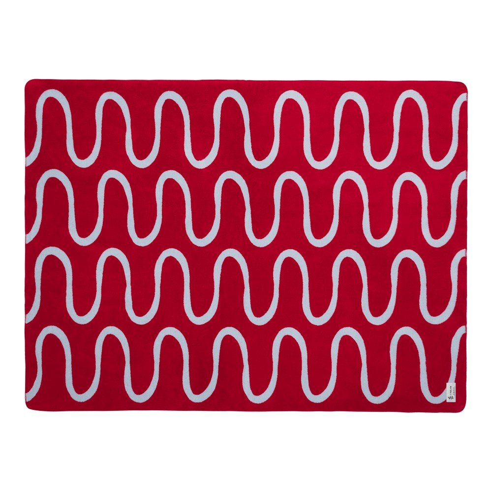 Pătură roșie 150x200 cm Swirl – noo.ma
