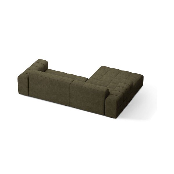 Colțar kaki cu tapițerie din chenille (cu colț pe partea stângă/cu șezlong) Chicago – Cosmopolitan Design-image-2
