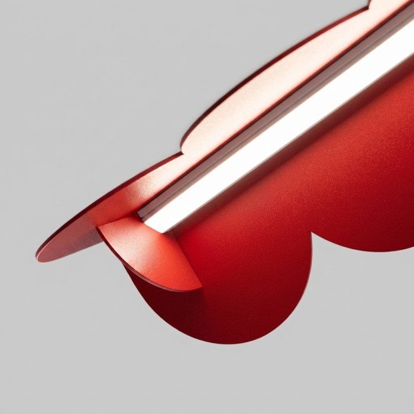 Lustră roșie LED din aluminiu BISCUIT – Thoro-image-3