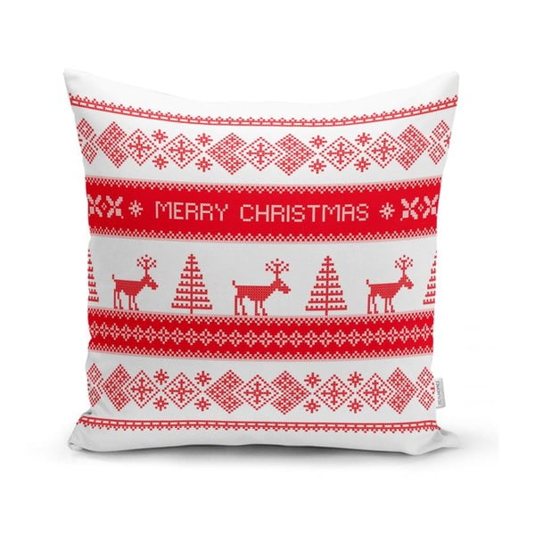 Set 4 fețe de pernă și un napron de masă cu model de Crăciun Minimalist Cushion Covers Joy-image-2