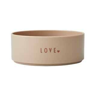 Bol pentru copii Design Letters Mini Love, ø 11 cm, bej