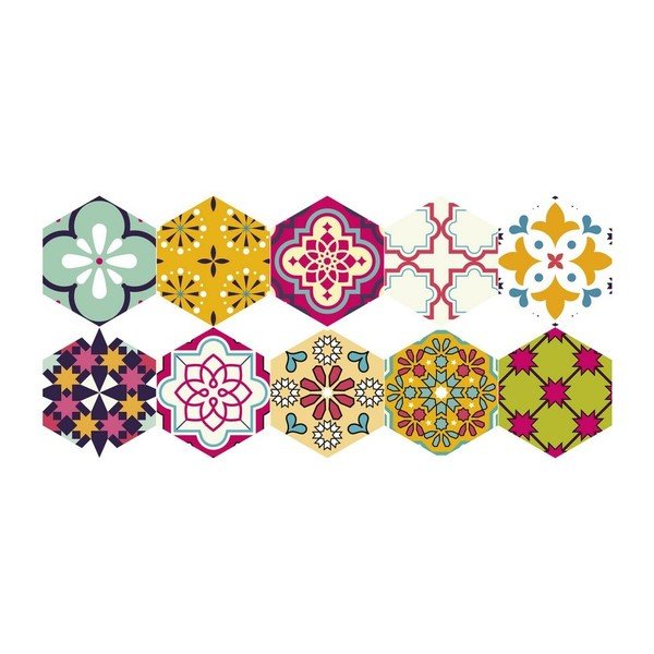Set 10 autocolante impermeabile pentru podea Ambiance Adamaris, 20 x 18 cm-image-3