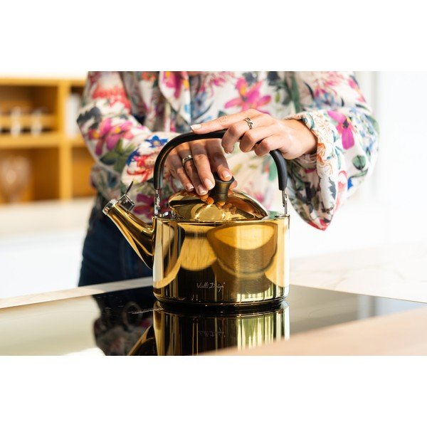 Ceainic auriu lucios din oțel inoxidabil 1,5 l Diamante – Vialli Design-image-4