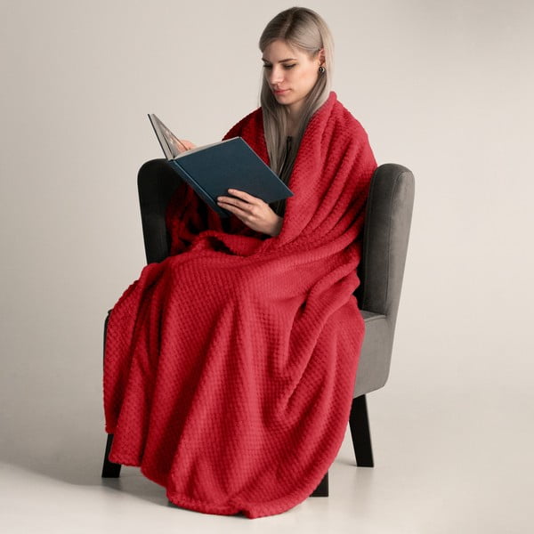 Pătură din microfibră DecoKing Henry, 220 x 240 cm, roșu-image-1