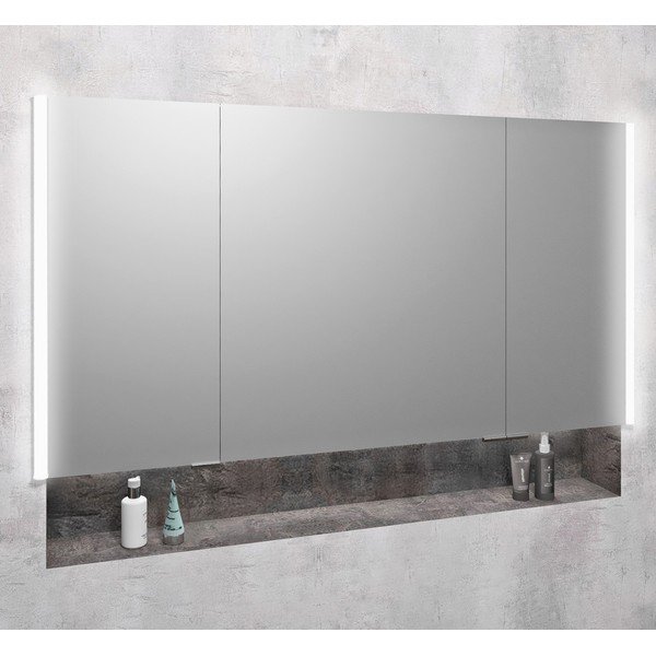 Dulap de baie gri 126x70 cm Integra – Sapho