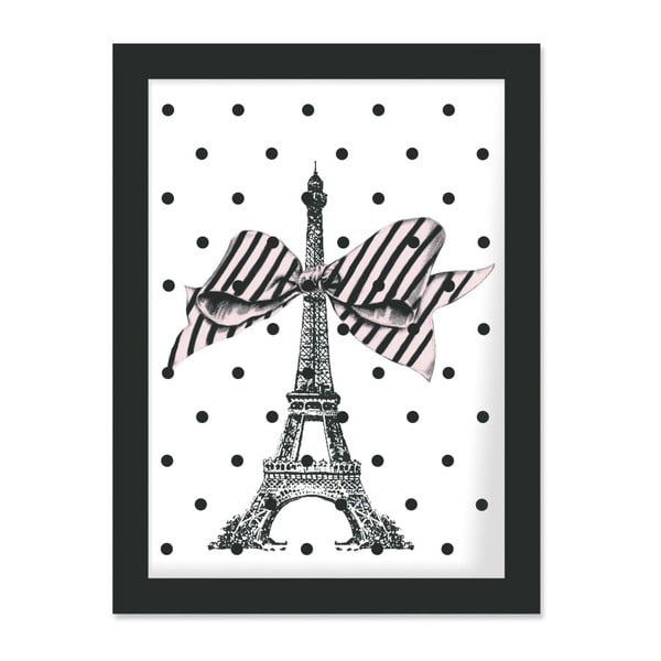 Poster în ramă Eiffel and Dots, 30x40 cm