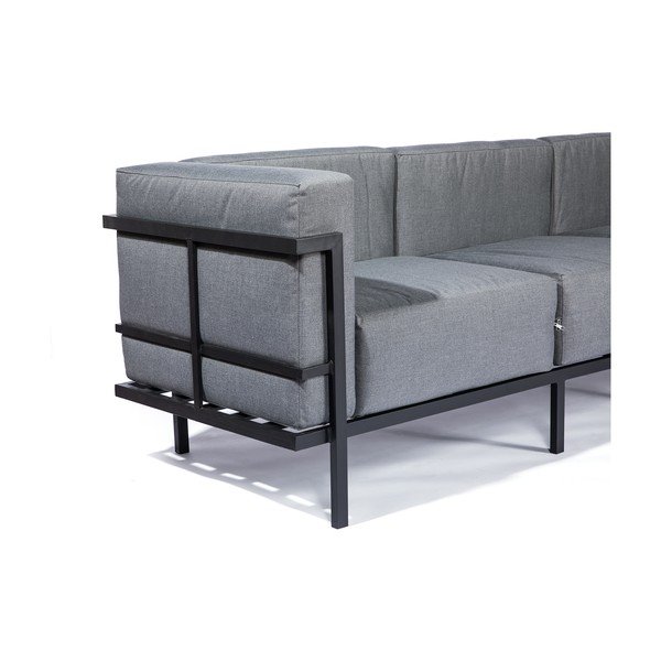 Set mobilier de grădină Bellisima cu masă și canapea cu 3 locuri Loris ø 60 cm-image-4