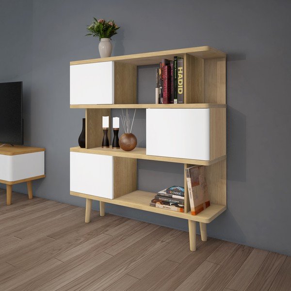 Bibliotecă Støraa Caitlin, alb-image-1