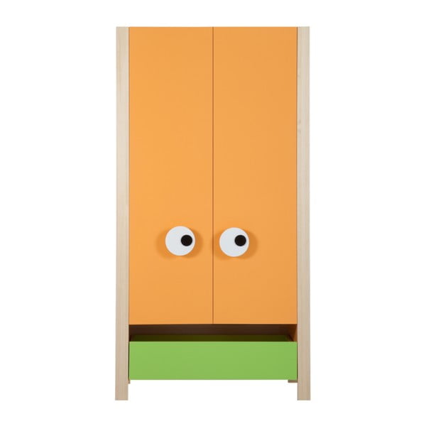 Șifonier cu 2 uși Vox Meee, portocaliu - verde