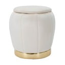 Taburet crem cu tapițerie din catifea Paris – Mauro Ferretti