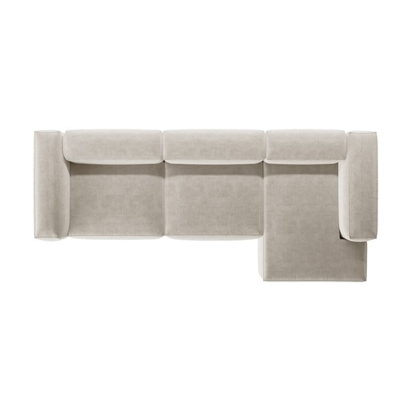 Colțar bej (cu colț pe partea dreaptă/cu șezlong) Bergamo – Cosmopolitan Design-image-3