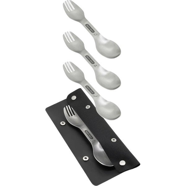 Set de furculițe argintiu din oțel inoxidabil 4 buc. Spork – Black + Blum-image-3