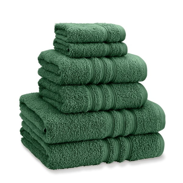 Prosoape de baie verde-închis 6 buc. din bumbac din frotir Zero Twist – Catherine Lansfield