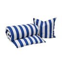 Lenjerie de pat albă/albastră din bumbac pentru pat de o persoană 140x200 cm Shima – OYOY Living Design