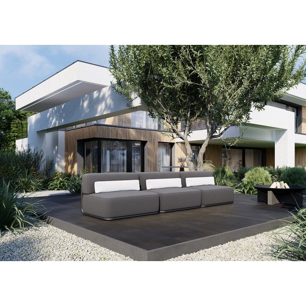 Modul de canapea de grădină gri închis (de mijloc) Straw – Sit Sit-image-1