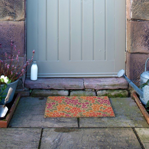 Covoraș de intrare din fibre de nucă de cocos 40x60 cm Floral – Artsy Doormats-image-4