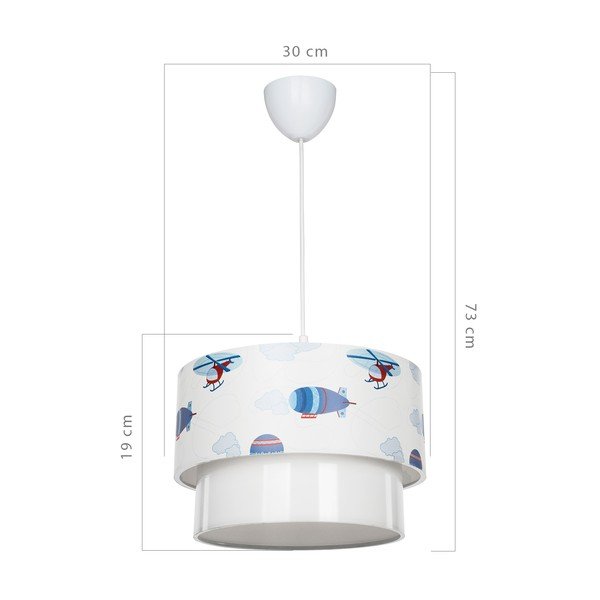 Lustră pentru copii albă/albastră ø 30 cm – Squid Lighting-image-3