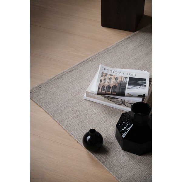 Covor bej țesut manual din lână 200x290 cm Moorfields – Rowico-image-1