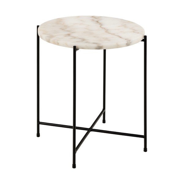 Măsuță auxiliară rotundă cu blat din marmură ø 42 cm Avila – Actona