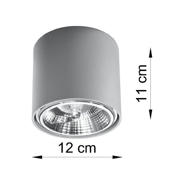 Plafonieră Sollux Luigi, gri-image-2