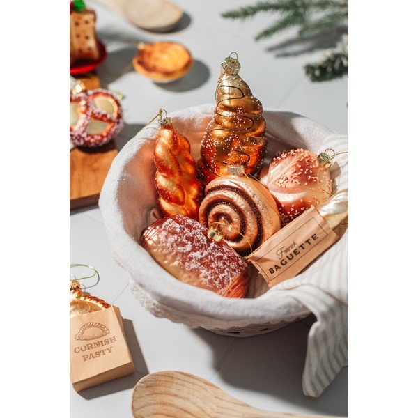 Ornament de Crăciun din sticlă 3,5 cm Plait Bread – Sass & Belle-image-3
