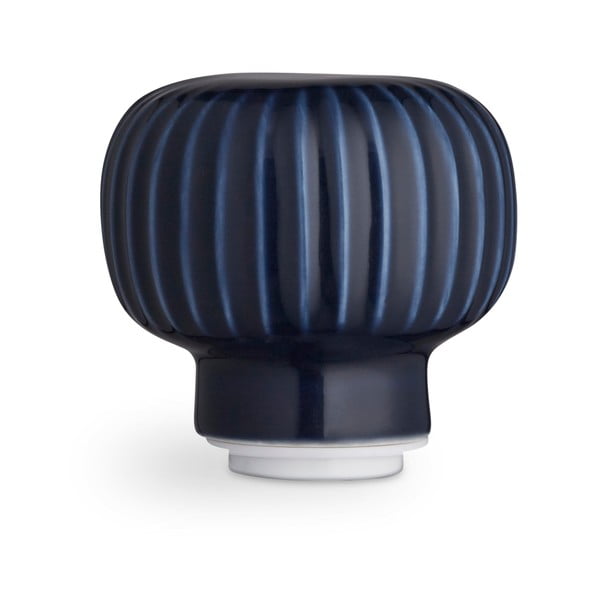 Râșniță pentru condimente din lemn de stejar cu detaliu din porțelan albastru închis Kähler Design Hammershoi, înălțime 13 cm-image-2