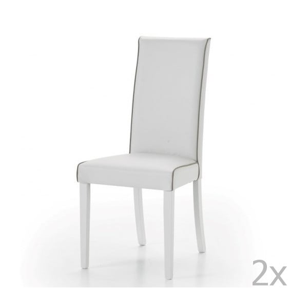 Set 2 scaune Castagnetti Diane, alb