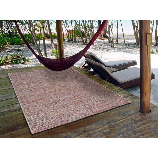 Covor de exterior Universal Bliss, 75 x 150 cm, roșu închis-image-1