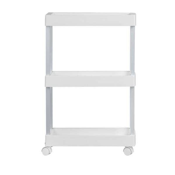 Etajeră pe roți albă din plastic 45x80 cm Mino – Wenko-image-3