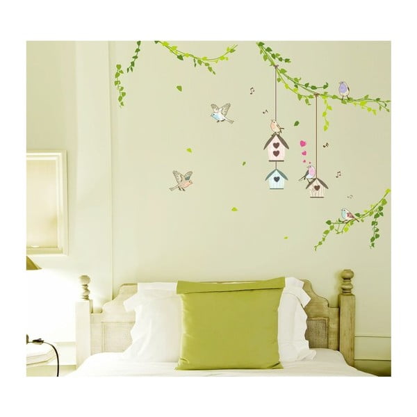 Set autocolante Ambiance Birds cages in the Forest-image-4