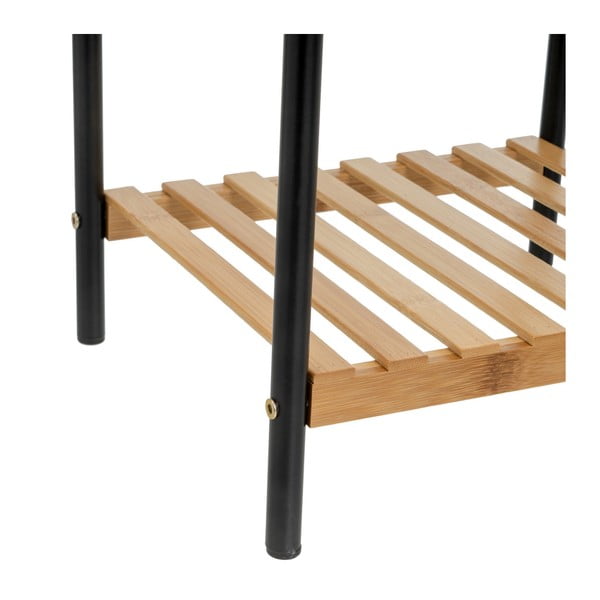 Etajeră neagră/în culoare naturală din bambus 30x75 cm – Casa Selección-image-3