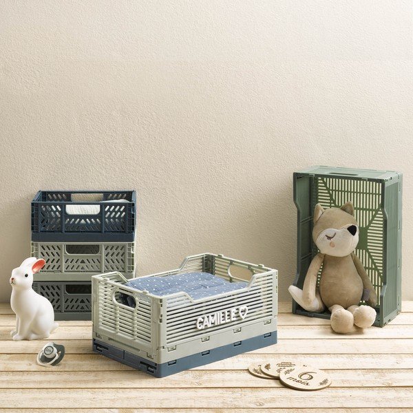 Cutie de depozitare verde-mentă din plastic 21x14.5x8 cm – Homéa-image-1